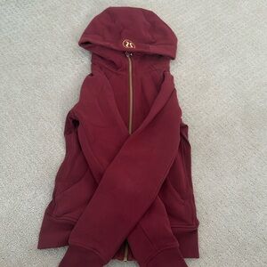 Red lululemon full zip scuba size 4